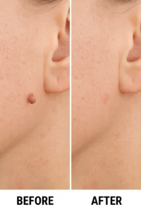 Skin tags removal Swansea before and after
