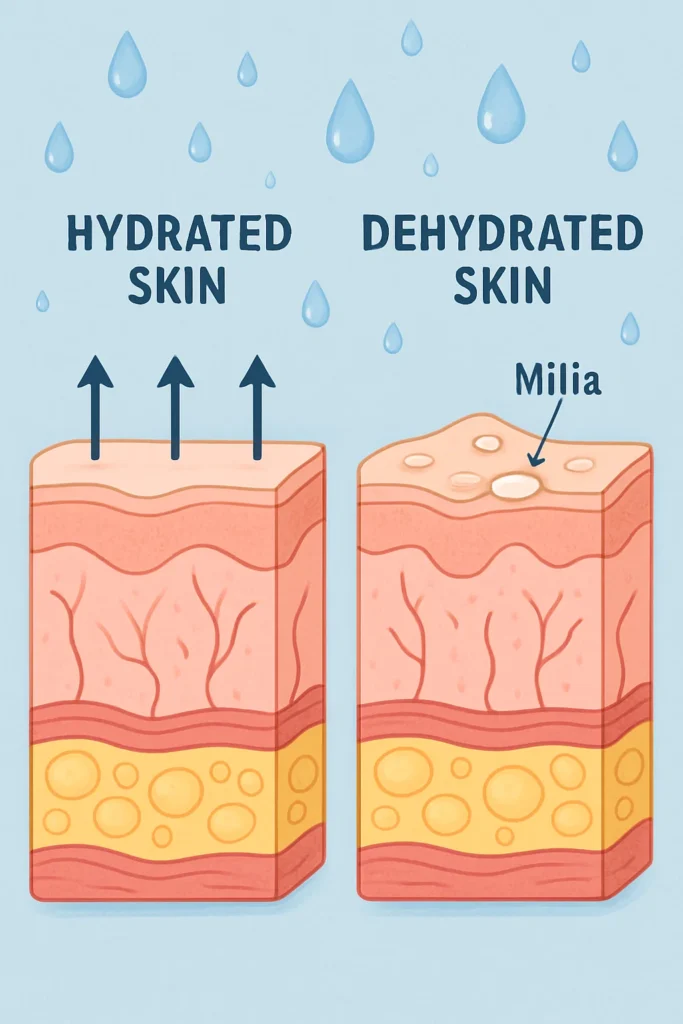 The importance of hydration and milia production Swansea