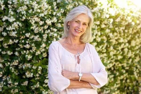Older woman happy with urinary incontinence treatment Swansea